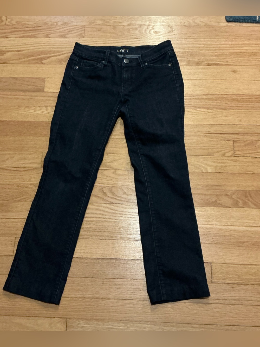 Ann Taylor modern straight 26/2P dark indigo blue jeans